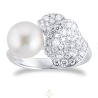 MIKIMOTO Les Petales Place Vendome Akoya Pearl & 0.54cttw Diamond Ring | London 🇬🇧