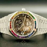 Royal Oak Double Balance Wheel Openworked "Rainbow" Frosted White Gold - 15412BC.YG.1224BC.03 | Monaco 🇲🇨