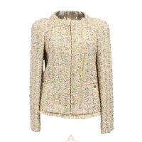 Chanel Green, Pink, Yellow & Silver Woven Tweed Jacket made by Atelier Lesage | Central 🇭🇰