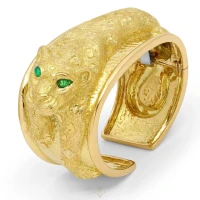 David Webb 'Repoussé Leopard Cuff' Bracelet in 18K Gold | Beverly Hills, CA 🇺🇸