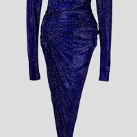 Alexandre Vauthier Embellished V-Neck Ruched Gown | VIC 🇦🇺