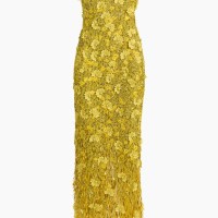 Oscar de la Renta Peony Sequin & Raffia Gown | New York 🇺🇸