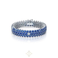 Blau Bracelet in Blue Sapphire, 18K White Gold & Diamonds | Busan 🇰🇷