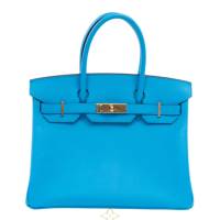 HERMES BIRKIN 30 BLUE BLEU FRIDA EPSOM GHW STAMP Y | Bangkok 🇹🇭