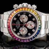 ROLEX Daytona Rainbow White Gold Diamonds Sapphires | Stockholm 🇸🇪