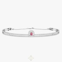 Couleur Sculptural Choker, 18k White Gold with DAVIDOR Arch Cut Pink Tourmaline and Brilliant Diamonds | Paris 🇫🇷