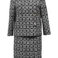 Chanel Black Polyamide-silk Blend Check Fantasy Tweed two-piece | Central 🇭🇰