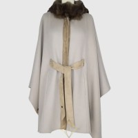 LORO PIANA BEIGE CAPE W/ HOODED FUR for Sale | Dubai 🇦🇪