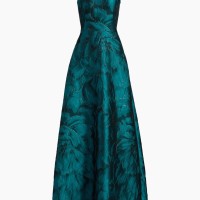 Reem Acra Floral Brocade Sleeveless A-Line Gown | NY 🇺🇸