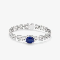18K White Gold Bracelet with Royal Blue Sapor | Madrid 🇪🇸