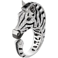 BOUCHERON White Gold, Diamond and Onyx Animaux de Collection Zebra Ring | London 🇬🇧