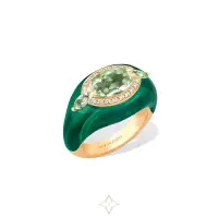 REVEAL - GREEN TOURMALINE AND MALACHITE RING | Geneva 🇨🇭