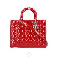 Christian Dior Patent Cannage Quilted Large Lady Dior Red | Durban 🇿🇦