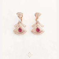 BULGARI Diva's Dream Earrings in Pink gold, Ruby, Diamond | Paris 🇫🇷