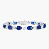 Oval Shape Sapphire and Diamond Bracelet (1.20 carat) | Central 🇭🇰