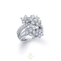 18K White Gold & Diamonds Fleur Ring | Busan 🇰🇷