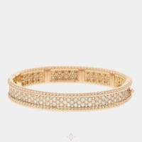 Van Cleef & Arpels 18K Pink Gold 3 Rows Small Model Perlee Diamond Bracelet | Dubai 🇦🇪
