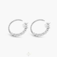 CIRCLE EARRINGS 18K White Gold & Diamonds | Paris 🇫🇷