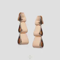 "Retro" Earrings in 18K Rose Gold & Diamonds | Zurich 🇨🇭