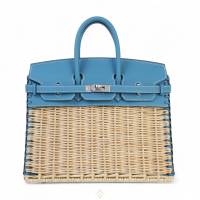 Brand New HERMÈS Birkin Picnic 25 New Bleu Jean Swift Osier Wicker W (2024) | Tokyo 🇯🇵