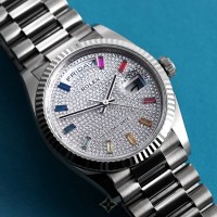 Rolex Day-Date 128239 - Pavé Rainbow | London 🇬🇧