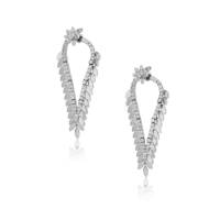 FERRI FIRENZE Spettinato Rania 18K White Gold & Diamonds Drops Earrings | Athens 🇬🇷