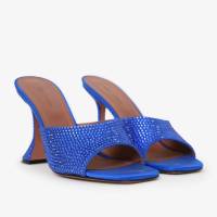 AMINA MUADDI BLUE RHINESTONE 'LUPITA' HEELS | Vancouver 🇨🇦