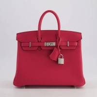 *RARE* HERMÈS BIRKIN 25 RETOURNE BAG IN ROSE MEXICO TOGO LEATHER | London 🇬🇧