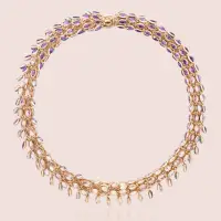MARIE MAS SWINGING CHOKER 18K ROSE GOLD, AMETHYST & TOPAZ | Paris 🇫🇷