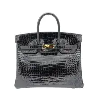 HERMES BIRKIN 25 BLACK LISSE POROSUS GOLD HARDWARE Z STAMP | Tokyo 🇯🇵