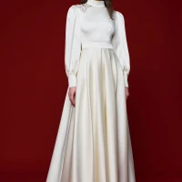 SELENA MAXI - Maxi-length & Long-sleeved Dress featuring a High Neckline | Istanbul 🇹🇷