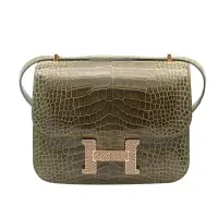 HERMES CONSTANCE MARQUET 18 VERRE VÉRONAIS GREER ALLIGATOR LIZARD | Tokyo 🇯🇵