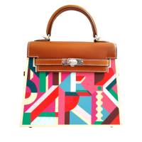 Hermès Naturel Barenia & Multicolor Beechwood Perspective Cavaliére Kelly Wood 22 | Paris 🇫🇷