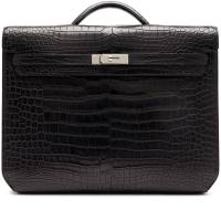Hermès Black Matte Porosus Crocodile Kelly Depeches 36 Briefcase | Paris 🇫🇷