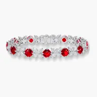 Cushion Cut Rubies and Diamond Bracelet | Central 🇭🇰