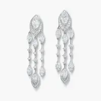 18K White Gold & Diamond Earrings | Central 🇭🇰