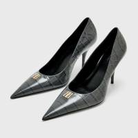 BALENCIAGA Avenue Croc-Embossed Calf Leather Pumps | Dubai 🇦🇪