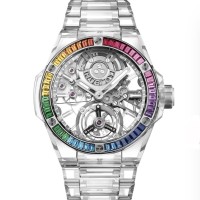 Hublot Big Bang Integrated Tourbillon Full Sapphire Rainbow 43mm | Naples, FL 🇺🇸