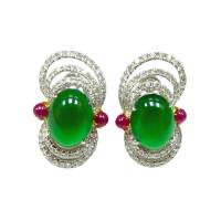 HARMONY JADEITE, RUBY DIAMOND EARRINGS | Central 🇭🇰