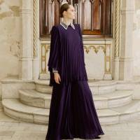 LIOARA Purple Set - Craft from Pleated Chiffon Fabric | Istanbul 🇹🇷