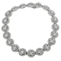 Chanel Vintage Camellia 18k White Gold Diamond Tennis Bracelet | PA 🇺🇸