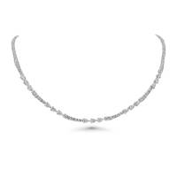 Almasaty Pears & Rounds Diamond Tennis Necklace | Dubai 🇦🇪