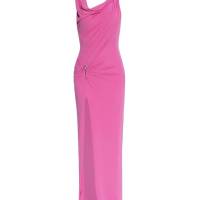 VERSACE Elegant Long Dress in Light Gray | Singapore 🇸🇬