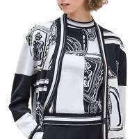 HERMES "EN DESORDRE FINESSE" LONG-SLEEVE GOLF CARDIGAN BLEU NOIR | Bangkok 🇹🇭