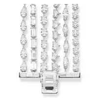 White Gold 18Kt & Diamonds Multi-Shape Bracelet | Milano 🇮🇹