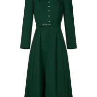 AHANA EVERGREEN LONG SLEEVE DRESS | London 🇬🇧