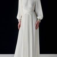 DANITA - Pleated Fabric, Purple Floor-Length Dress | Istanbul 🇹🇷