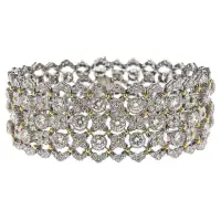 BUCCELLATI IMPORTANT 19.21 CARAT DIAMOND GOLD BRACELET | Palm Beach, FL 🇺🇸