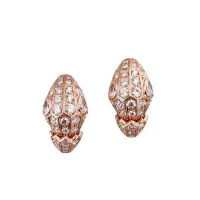 BULGARI SERPENTI DIAMOND ROSE GOLD EARRINGS | FL 🇺🇸