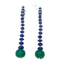 IMPRESSIVE DE GRISOGONO GOLD SAPPHIRE EMERALD DIAMOND EARRINGS | FL 🇺🇸